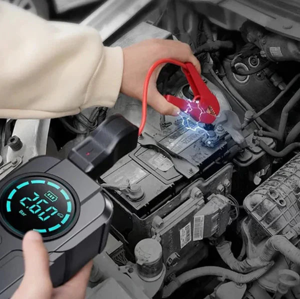 𝙇𝙪𝙭𝙚𝙣𝙚𝙨𝙩 ™Jump Starter With Air Pump هيكساليفينغ™ جهاز تشغيل البطارية مع منفاخ هواء