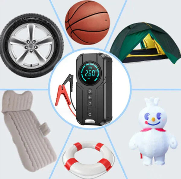 𝙇𝙪𝙭𝙚𝙣𝙚𝙨𝙩 ™Jump Starter With Air Pump هيكساليفينغ™ جهاز تشغيل البطارية مع منفاخ هواء