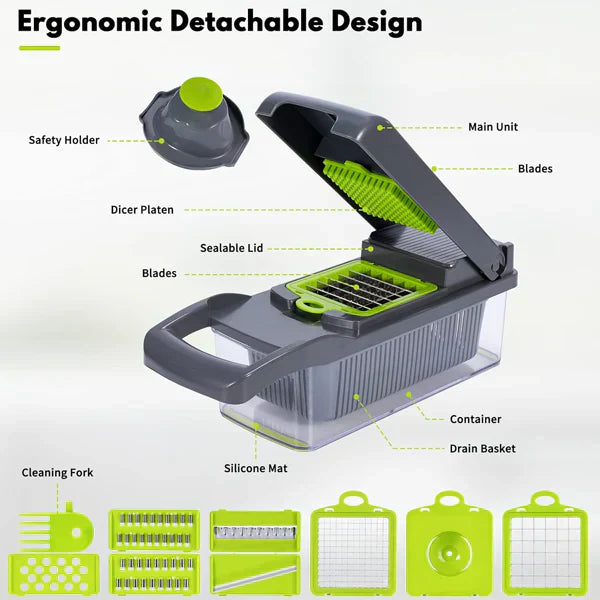 𝙇𝙪𝙭𝙚𝙣𝙚𝙨𝙩™ Multifunctional Vegetable Slicer | قاطع خضروات متعدد الوظائف